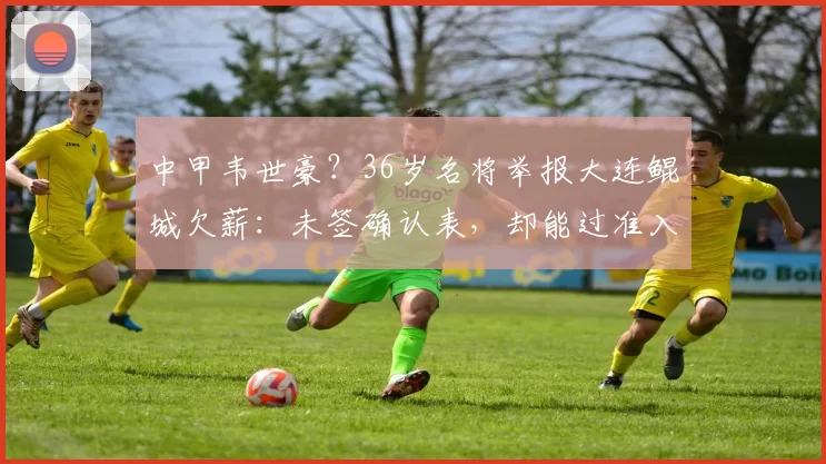 中甲韦世豪？36岁名将举报大连鲲城欠薪：未签确认表，却能过准入